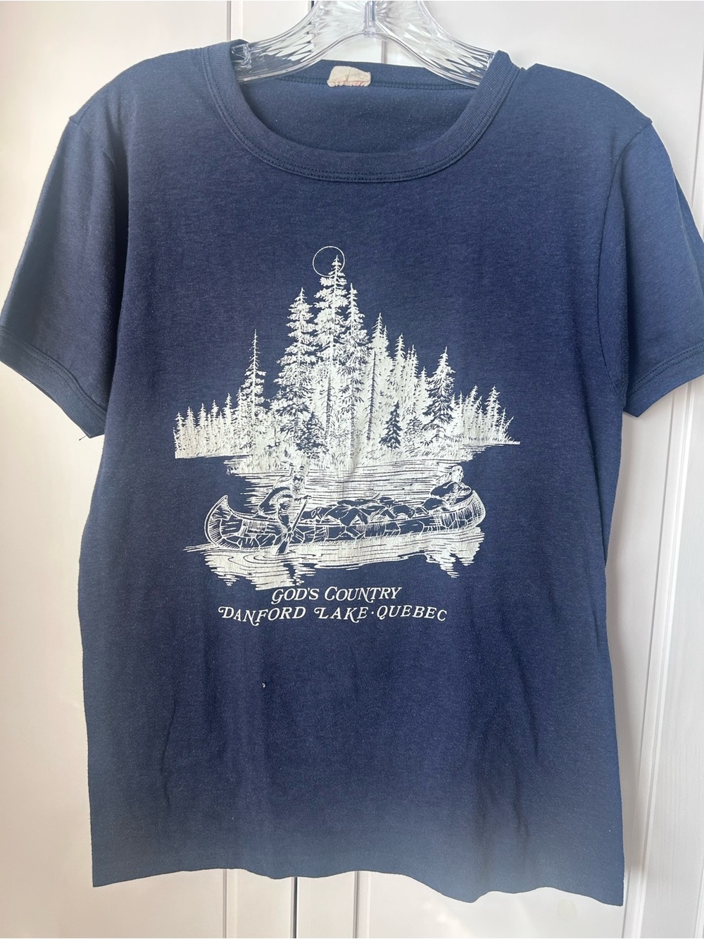 God's Country Danford Lake Quebec Graphic Tee - Navy